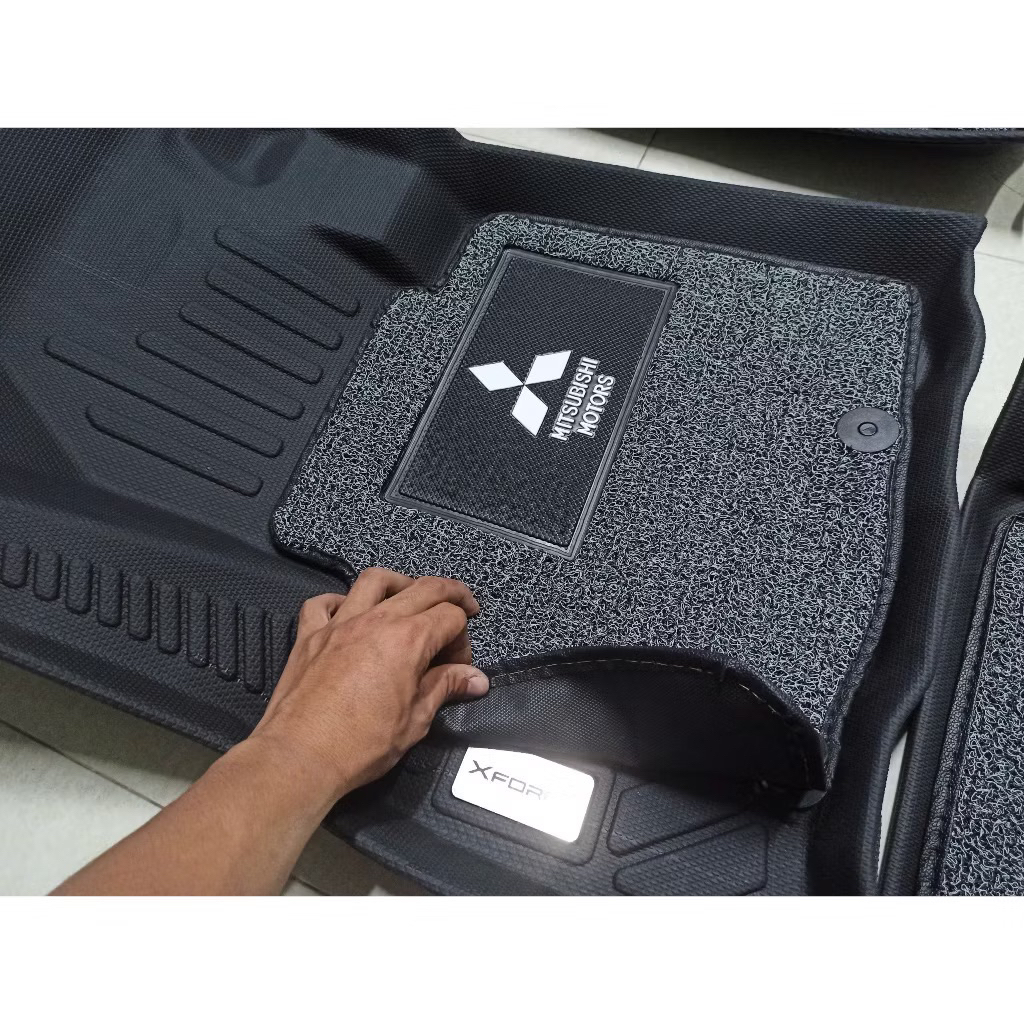 Thảm lót sàn nhựa TPE kèm rối xe Mitsubishi Xforce 2024-2025 hàng cấp