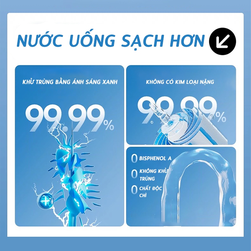 【Bảo hành 3 năm】 - Ấm đun nước điện 2 lít - Công suất 1850W - Theo dõi mực nước trực quan