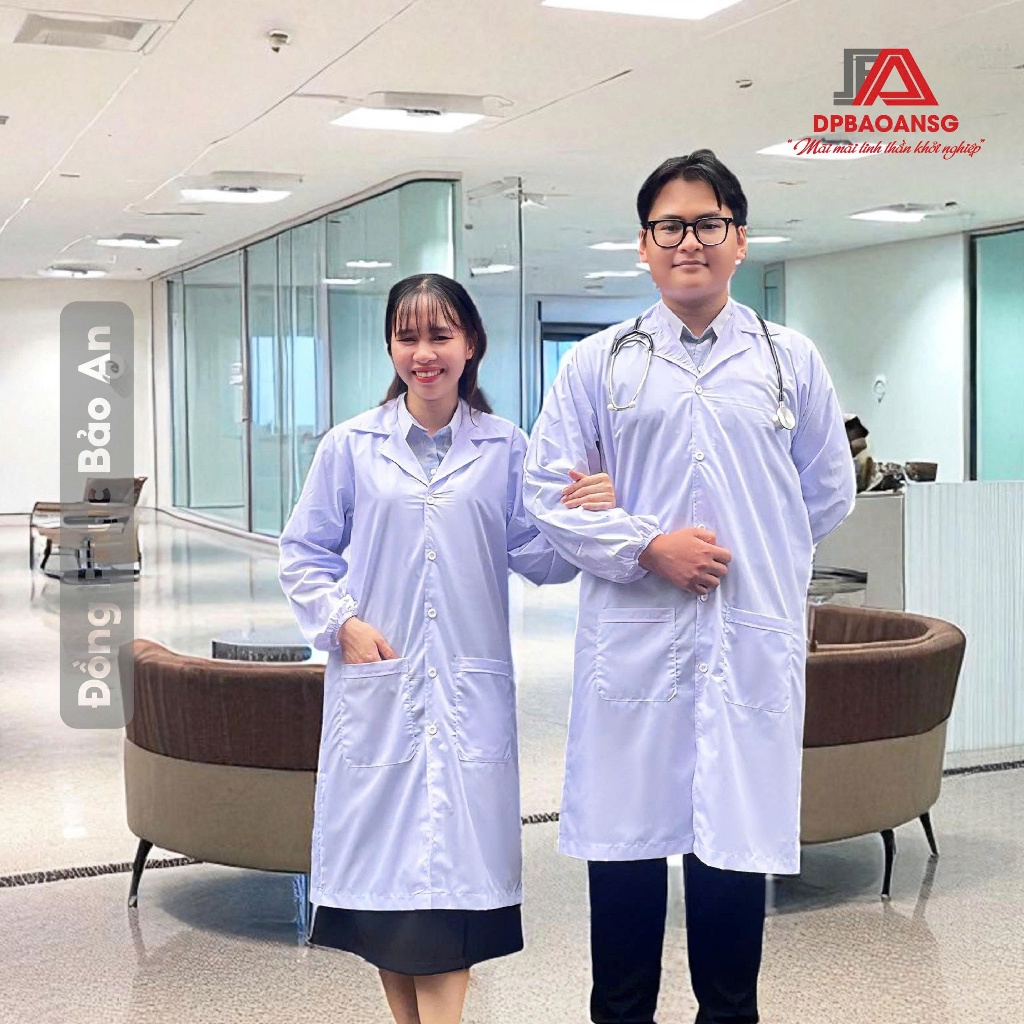 Áo Blouse Tay Dài Nam Nữ Chuyên Nghiệp Cho Phòng Khám, Phòng Thí Nghiệm