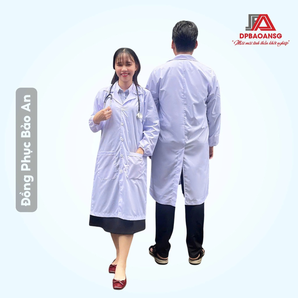 Áo Blouse Tay Dài Nam Nữ Chuyên Nghiệp Cho Phòng Khám, Phòng Thí Nghiệm