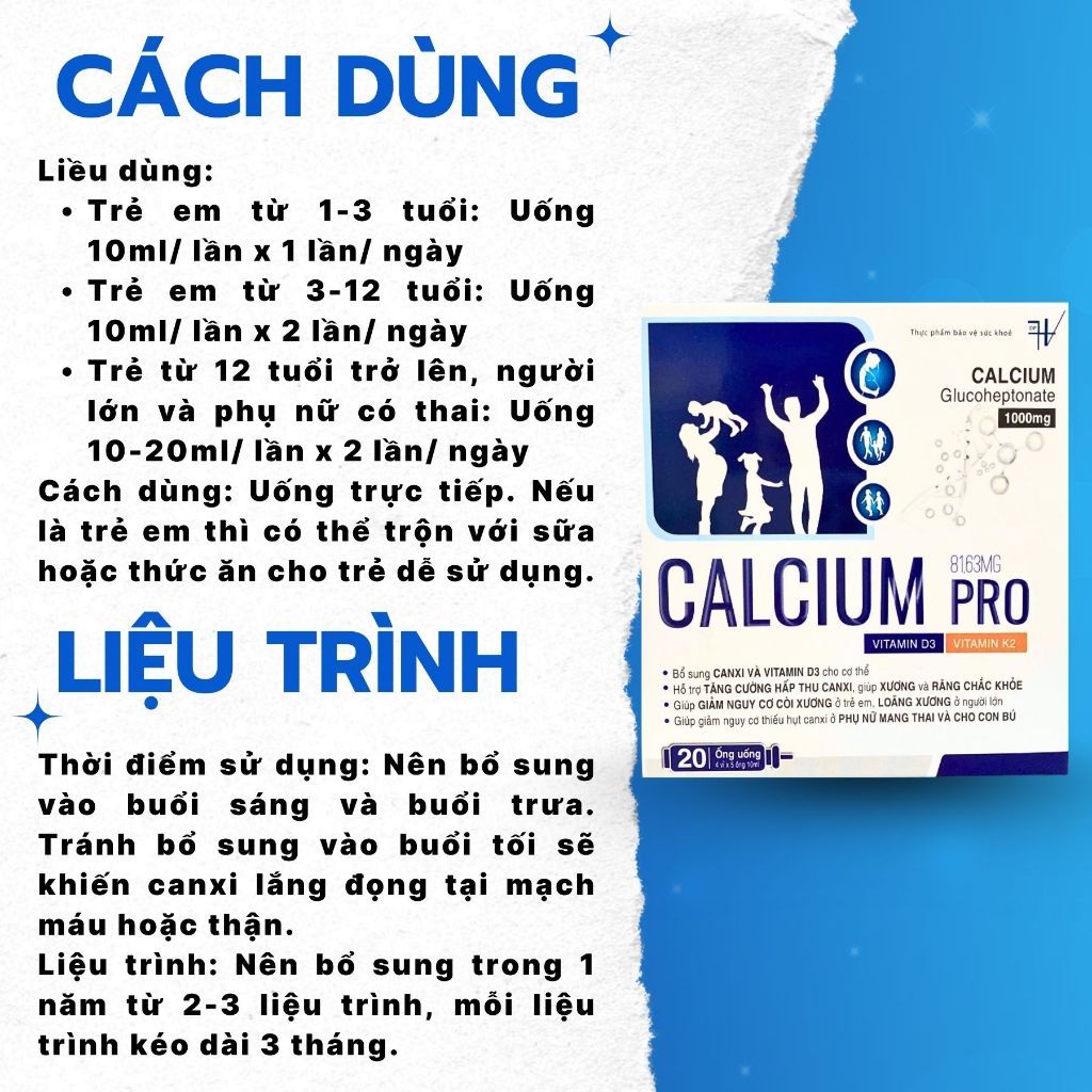 [HÀNG CTY + QUÀ] Calcium Pro Bổ Sung Canxi Cho Phụ Nữ Có Thai Đang Cho Con Bú Trẻ Còi Xương Đang Phát Triển