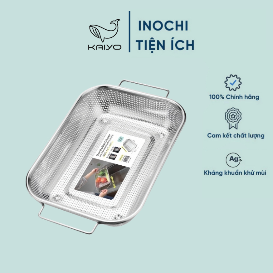 Rổ inox gác bồn rửa bát điều chỉnh được độ dài KAIYO, phù hợp với tất ...