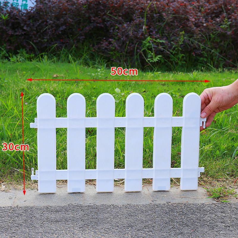 Hàng rào nhựa trắng trang trí sân vườn cao 30cm, tấm dài 50cm