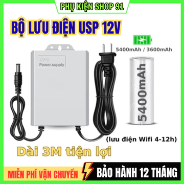 Bộ lưu điện 12V lưu điện wifi và camera ngoài trời , ups wifi 12v trữ điện từ 8-12H