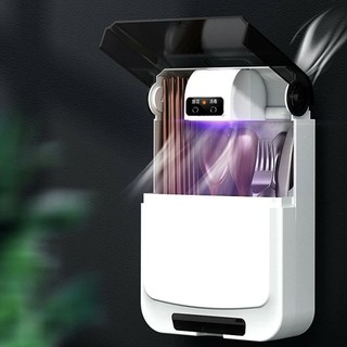Máy Sấy Khô Tiệt Trùng Đũa Thìa YATASMART Treo Tường Khử Khuẩn UV, Hộp Đựng Đũa Thìa Thông Minh