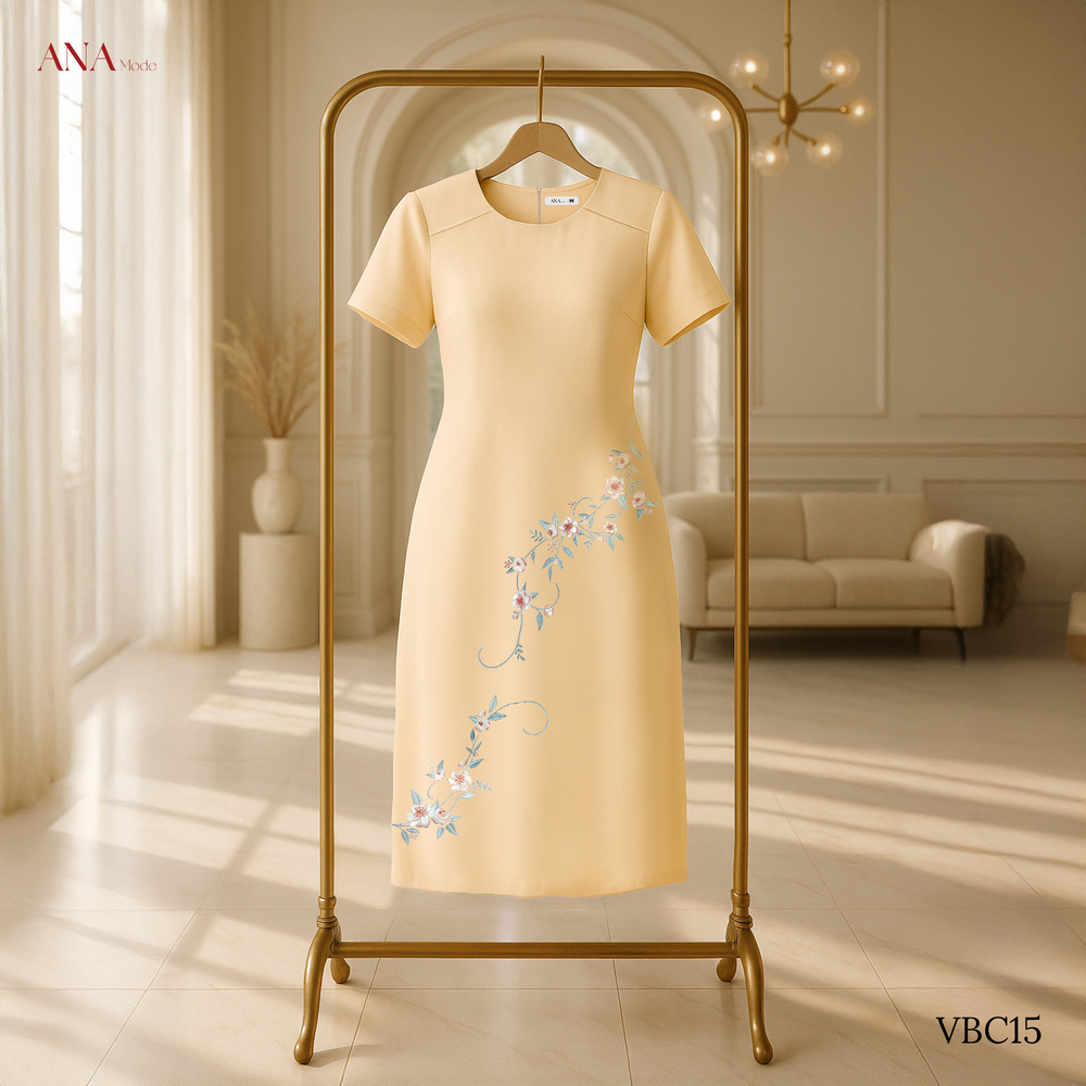 Set Quà Tặng Mẹ Ý Nghĩa Thương Hiệu ANA Mode (Đầm VBC15 kèm hộp quà)