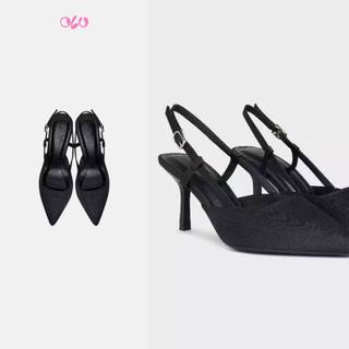Giày OLV cao gót mảnh mũi nhọn Lotta Heels in Black phù hợp đi chơi đi tiệc
