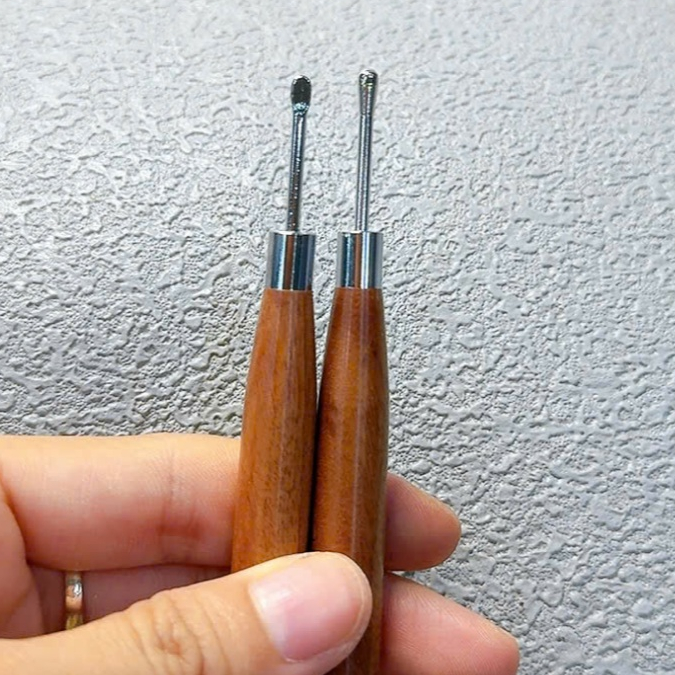 [HÀNG CAO CẤP] Bút nặn hoa cán gỗ 2 đầu cao cấp - bút đầu silicon nhọn chuyên nặn hoa khô