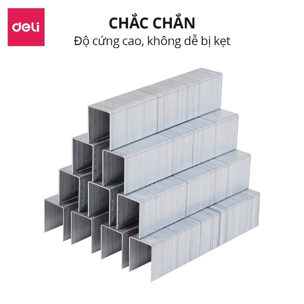 Đạn Ghim Cỡ Đại Deli 23/23 – Chuyên Dùng Văn Phòng, Dập Ghim Lớn, Kẹp 210–240 Tờ A4