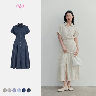 Đầm OLV kiểu sơ mi chiết eo Stevie nhiều màu phù hợp mọi dịp