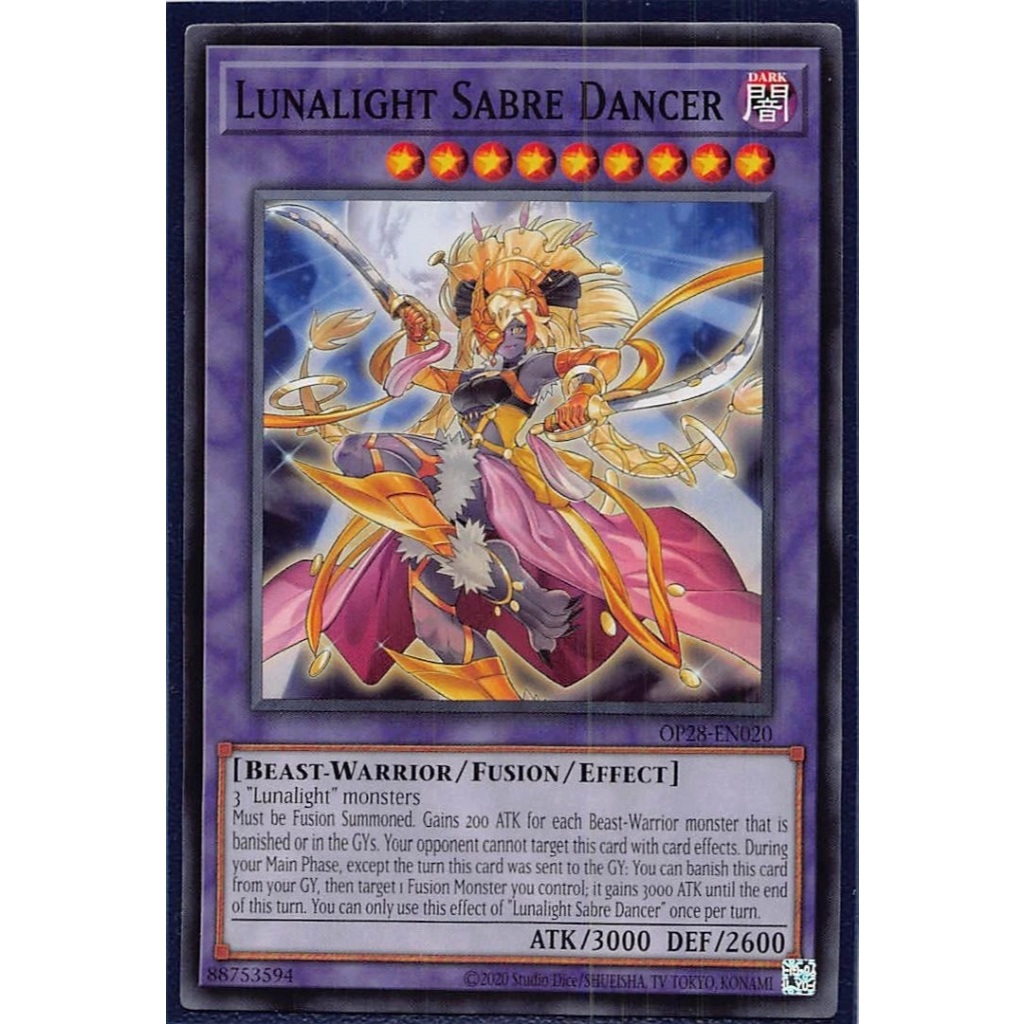 [ Bài Yugioh Chính Hãng ] Lunalight Sabre Dancer - OP28-EN020 - common ...