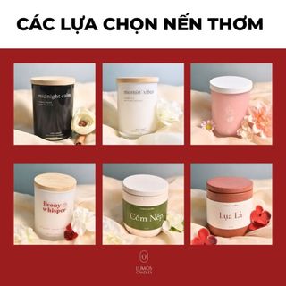 Set quà nến thơm cao cấp mix hoa lụa Lumos