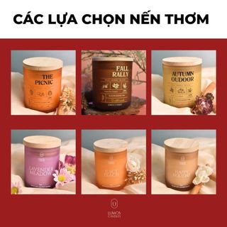 Set quà nến thơm cao cấp mix hoa lụa Lumos