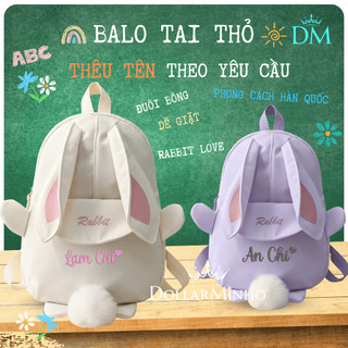 (Thêu Tên) Balo cho bé từ 0 đến 5 tuổi học mầm non, đựng sách vở quần áo cho bé, thiết kế dễ thương