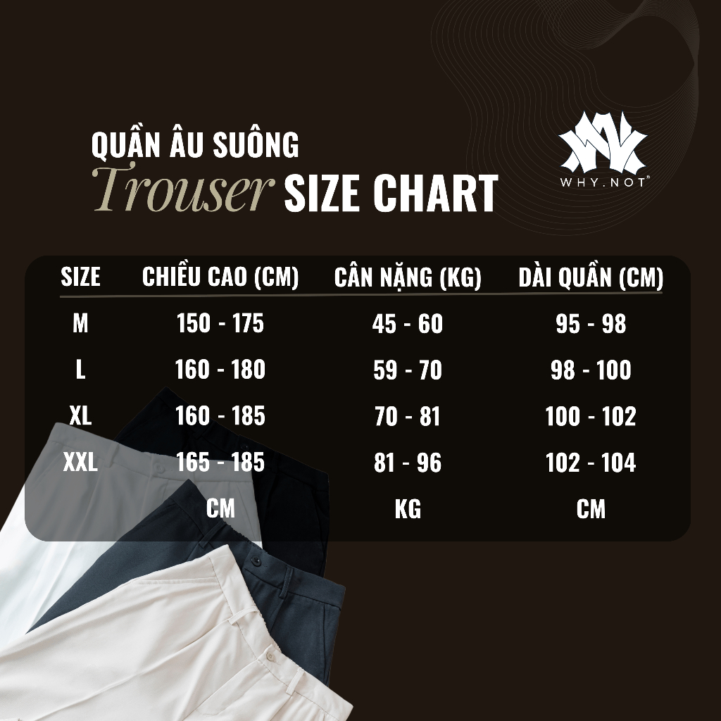 Quần Tây Nam Ống Suông WHYNOT Thiết Kế Cạp Nửa Chun Sau - Quần Âu Ống Suông Nam WHY.NOT Màu Đen