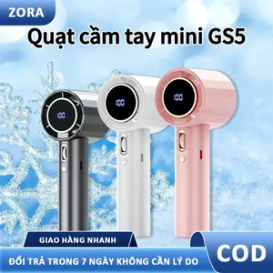 Quạt cầm tay mini, quạt làm mát cầm tay có thể sạc lại, có màn hình hiển thị kỹ thuật.