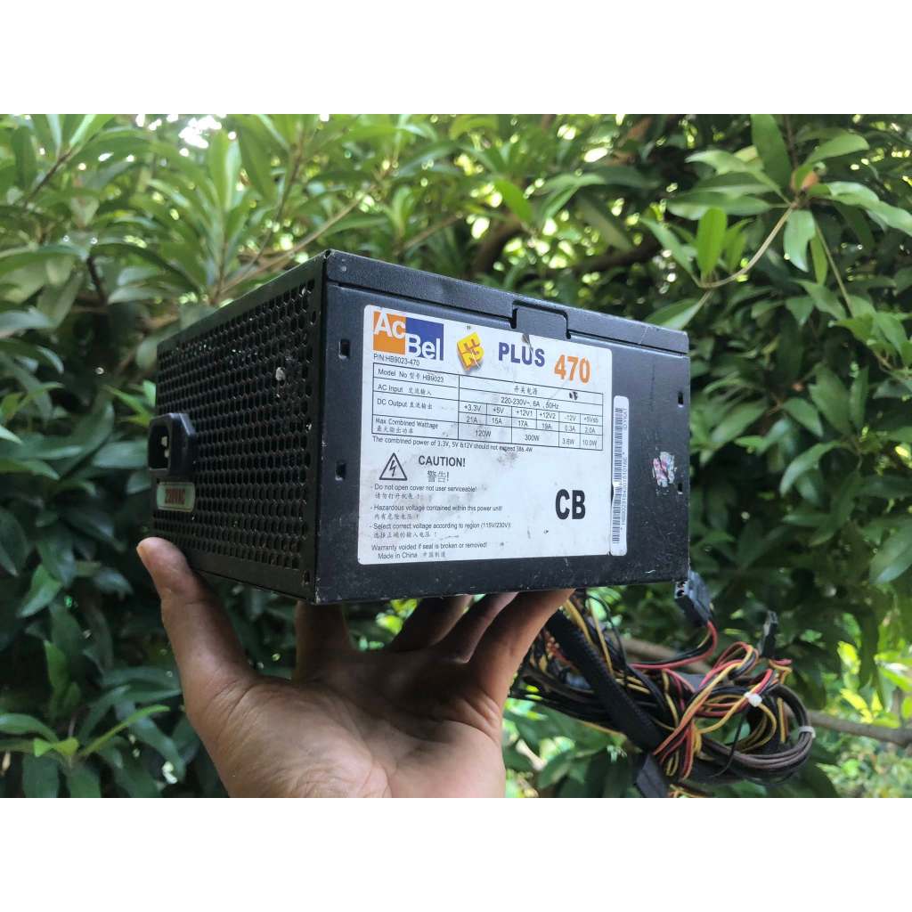 Bộ nguồn máy tính Công suất thực ACBEL PLUS 470 có 1 Chân 8 Pin cắm Card VGA (NGOẠI HÌNH KHÔNG ĐẸP)