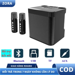 Loa karaoke bluetooth YS203 ,Hỗ trợ kết nối bluetooth USB AUX TF tặng kèm 2 micro
