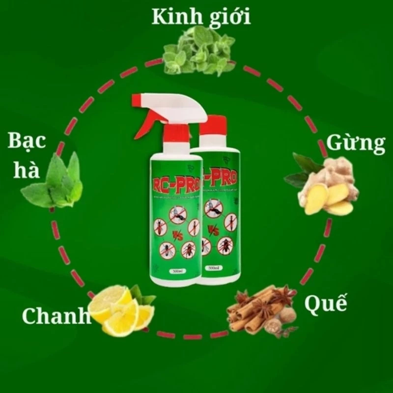 Diệt Mối Mọt Tận Gốc RC-RPO 500ml Nguồn Gốc Thảo Mộc, Diệt Mối Mọt Gỗ, Tủ Bếp, Sàn Gỗ, Vệ Sinh Đồ Gia Dụng