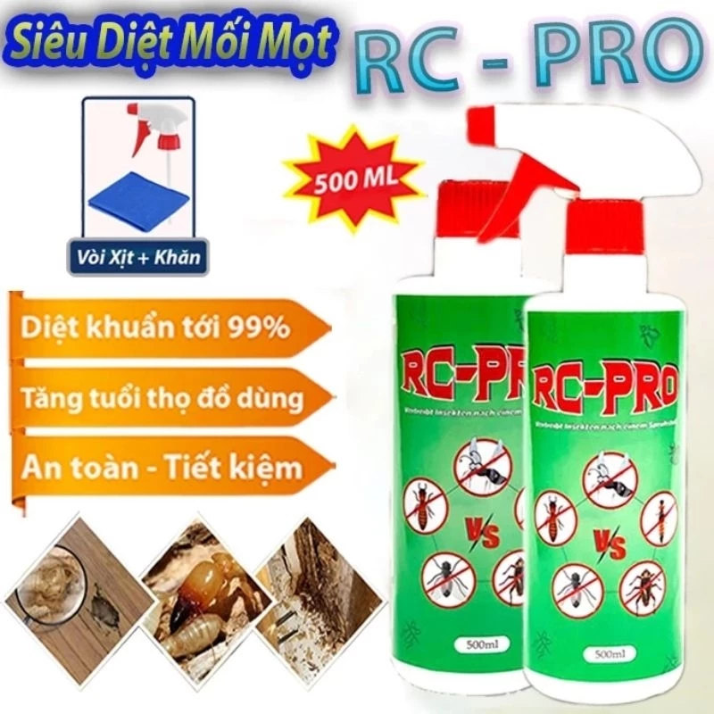 Diệt Mối Mọt Tận Gốc RC-RPO 500ml Nguồn Gốc Thảo Mộc, Diệt Mối Mọt Gỗ, Tủ Bếp, Sàn Gỗ, Vệ Sinh Đồ Gia Dụng
