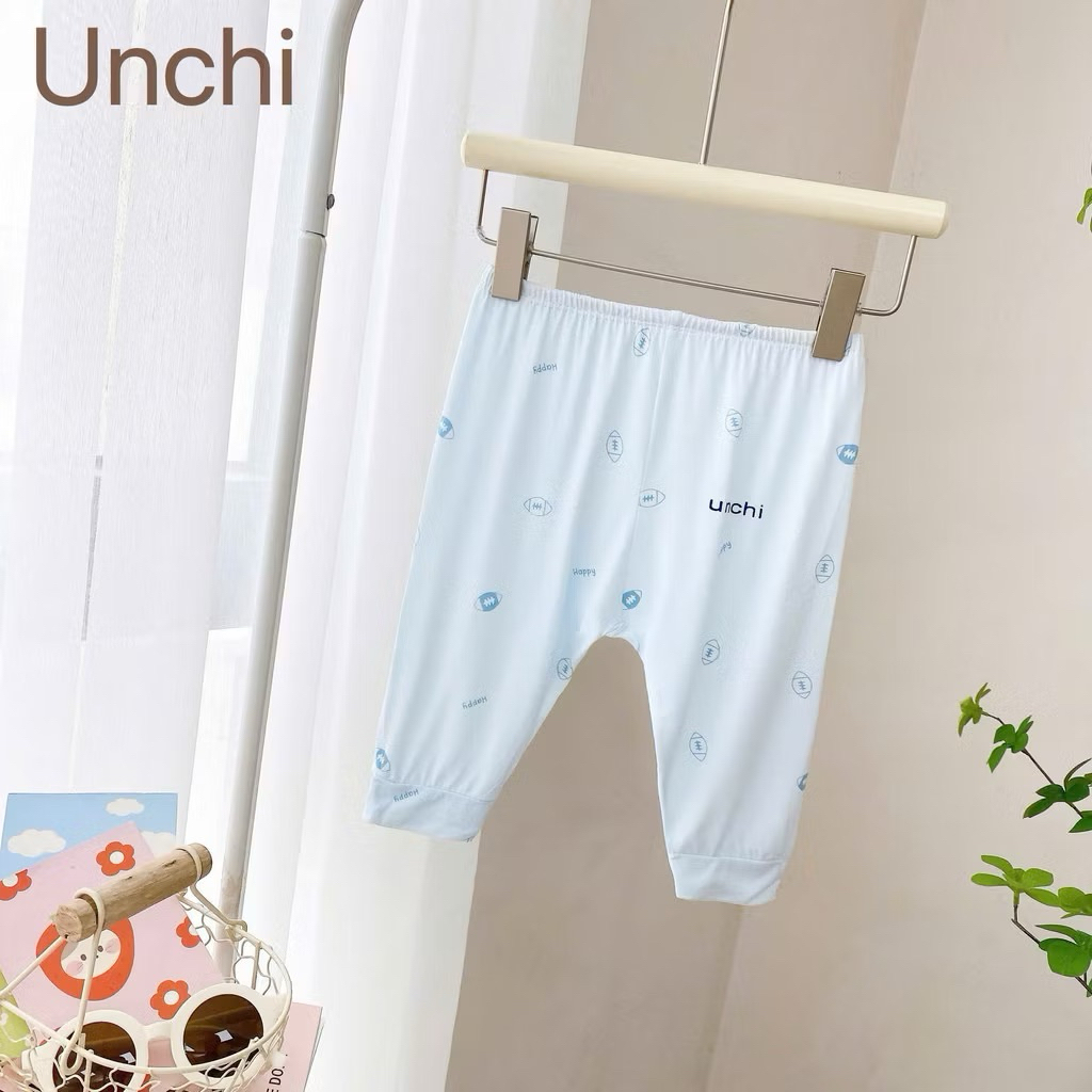 COMBO 3-5 Quần Dài Sơ Sinh Unchi Vải Petit Mềm Mát Có Đáp Đũng Cho Bé Từ 3-9kg