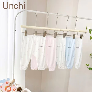 COMBO 3-5 Quần Dài Sơ Sinh Unchi Vải Petit Mềm Mát Có Đáp Đũng Cho Bé Từ 3-9kg