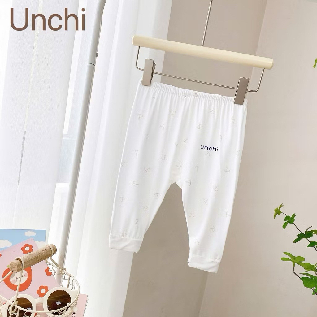 COMBO 3-5 Quần Dài Sơ Sinh Unchi Vải Petit Mềm Mát Có Đáp Đũng Cho Bé Từ 3-9kg