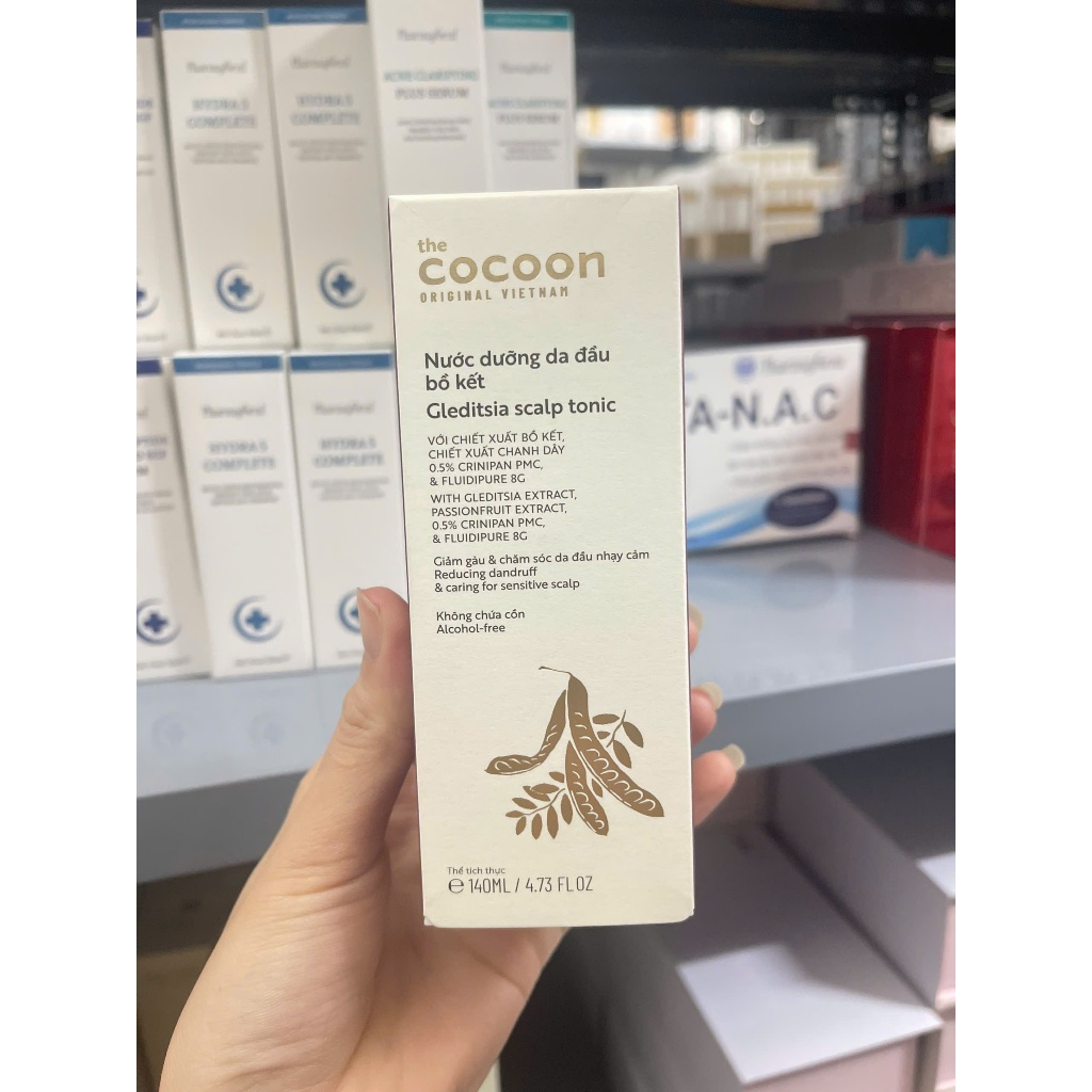 Nước dưỡng da đầu bồ kết Cocoon giảm gàu và chăm sóc da đầu nhạy cảm 50ml/140ml