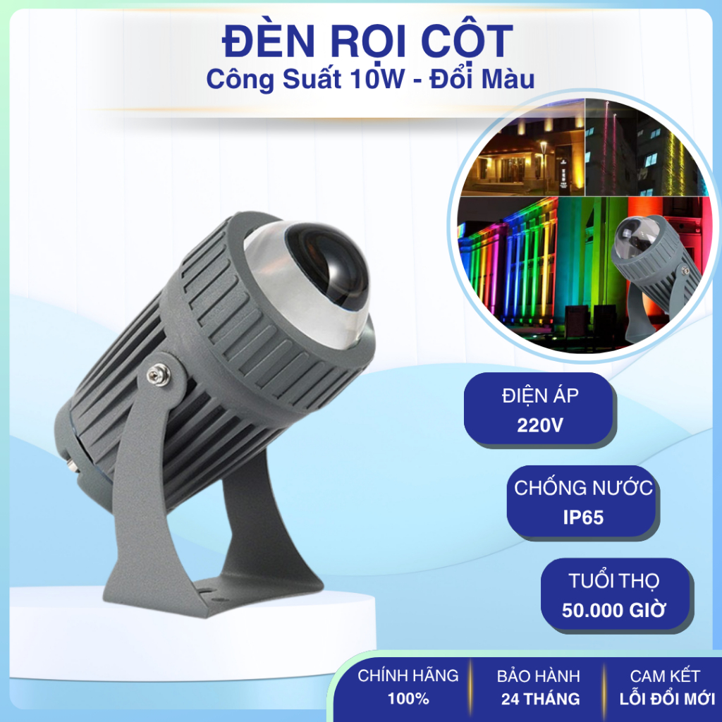 Đèn Led chiếu rọi cột ngoài trời, rọi cây cảnh, chống nước chống bụi ...