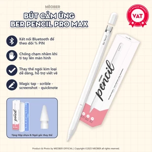 Bút cảm ứng BerPencil Pro Type C dành cho Tablet - Chống chạm nhầm, scribble, chuyển tẩy/ bút by MèoBer