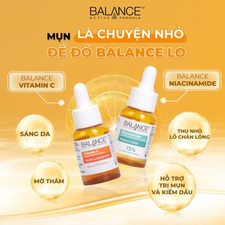 Combo Serum Balance Active Formula Sáng Da, Mờ Thâm & Kiềm Dầu (30mlx2)