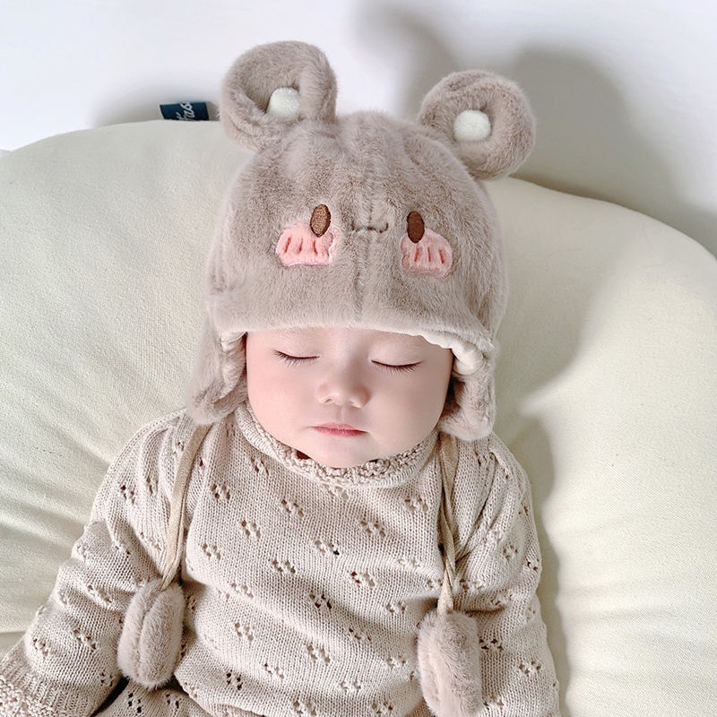 Mũ len cho bé sơ sinh mũ len cho bé trai bé gái Thời trang dễ thương giữ ấm mùa đông thu Hàn Quốc 1 5 tuổi