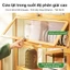 Tủ bếp tủ đựng đồ tủ sách nhiều tầng cửa kính trong suốt 3 mặt chống bụi, chống ẩm và chống nấm mốc