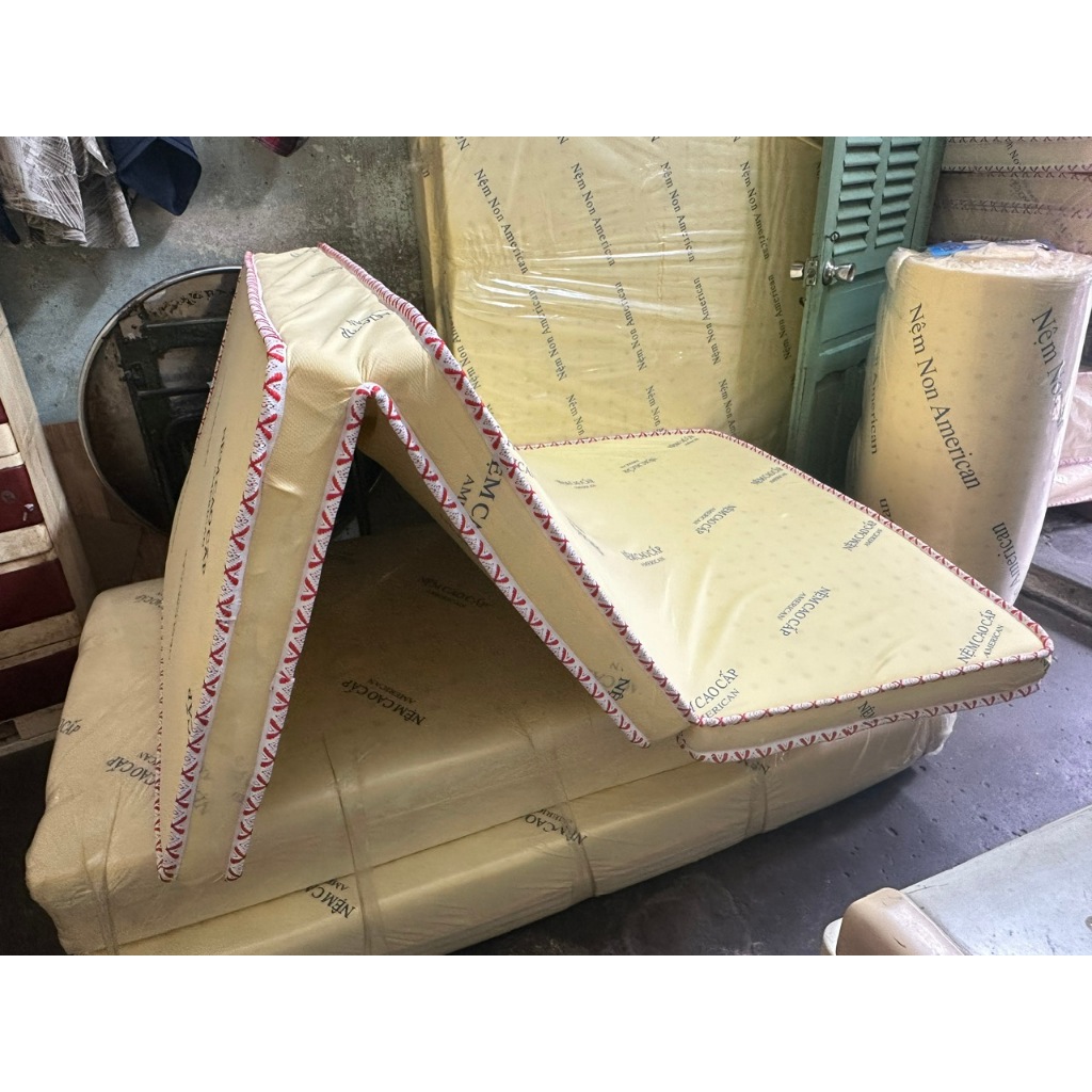 [HỎA TỐC] Nệm Gấp 3 cao su non American (Ép tổng hợp) đủ size (tặng 2 gối 40x60) | BigBuy360 - bigbuy360.vn