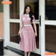 Đầm thiết kế BEMINE cổ sen dáng dài tùng xếp ly phù hợp đi làm-MT11133