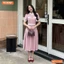 Đầm thiết kế BEMINE cổ sen dáng dài tùng xếp ly phù hợp đi làm-MT11133