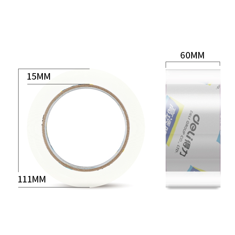 Băng Keo Trong Đóng Hàng Deli 60mm x 100y x 50µm Trong Suốt  Chống Thấm / Lõi Siêu Mỏng / Siêu Dính