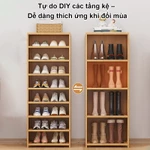 Tủ Giày Tre Thiên Nhiên Có Cửa Lật Đa Tầng Kiểu Thấp Lụa Nội Thất Phòng Vào Cửa Sang Trọng 【Giao Hàng Từ Hà Nội】 — ảnh 3
