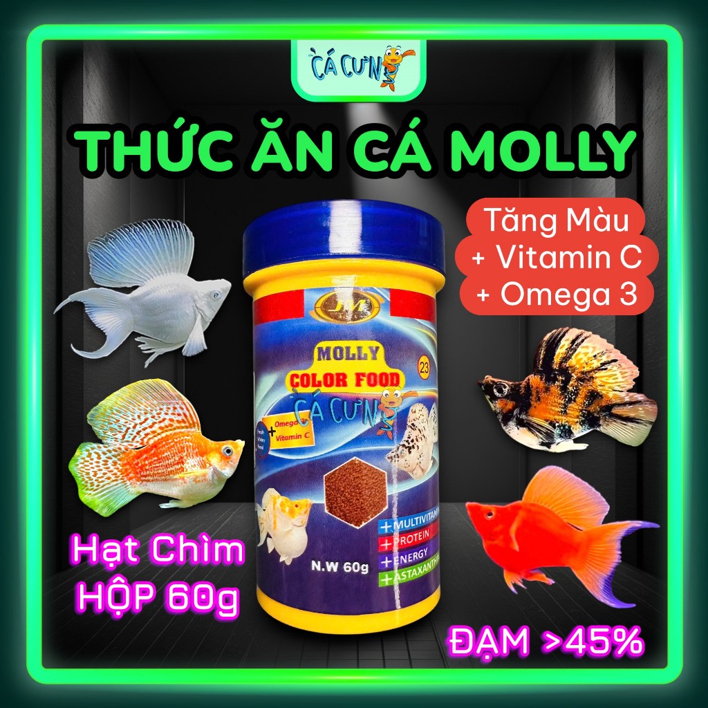 Cám JM Molly Color Food 60g cho cá Molly