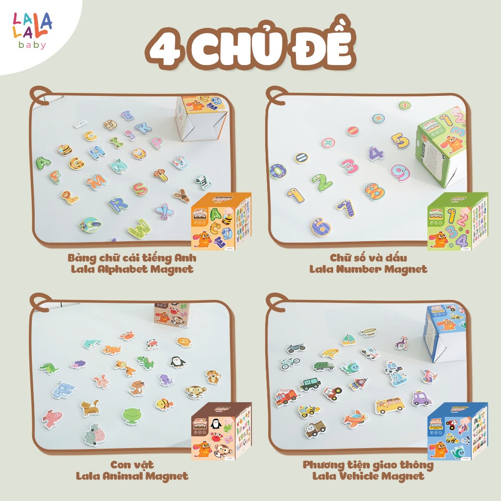 Đồ Chơi Nam Châm Lala Magnet Hỗ Trợ Phát Triển Khả Năng Tư Duy Cho Bé