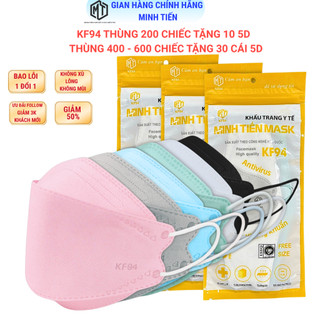 [Set 200 km10 Cái 5D] Set 400-600 Tặng 20c 5D Chiếc Khẩu Trang KF94 MINH TIẾN 04 Lớp Ngăn Uv Bụi Mịn