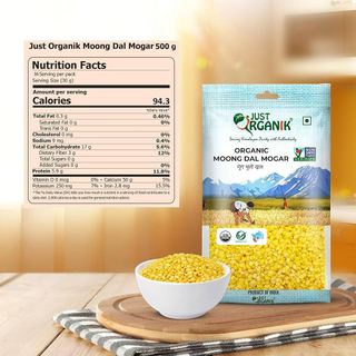 Đậu xanh hữu cơ tách vỏ Just Organik Mung Bean split dehusked