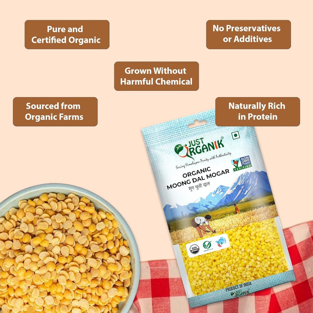 [3.2027] Đậu xanh hữu cơ tách vỏ Just Organik Mung Bean 500g