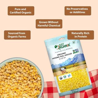 Đậu xanh hữu cơ tách vỏ Just Organik Mung Bean split dehusked