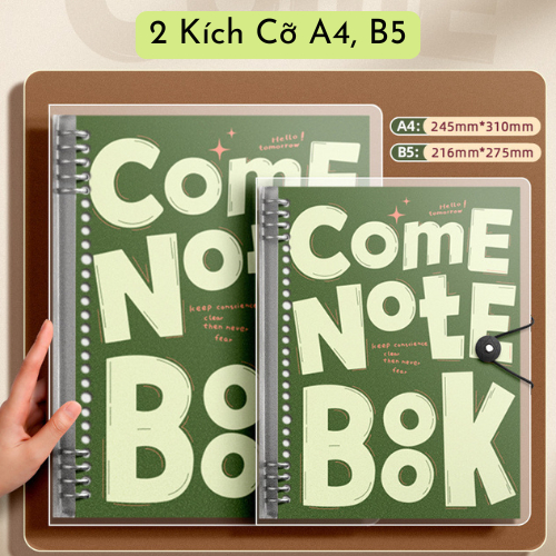 (BÌA VÀ GIẤY BÁN RIÊNG) Bìa Sổ Còng Sắt, Bìa Còng Binder B5 A4 - Vỏ Bìa Sổ Còng Thay Được Giấy, Lõi Giấy Refill B5