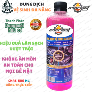 Chai Tẩy Rửa Vệ Sinh Đa Năng Everlast 500ml – Làm Sạch Sên Nhông Dĩa, Lọc Gió, Khung Xe, Inox, Sắt Thép, Cao Su, Nhà Bếp