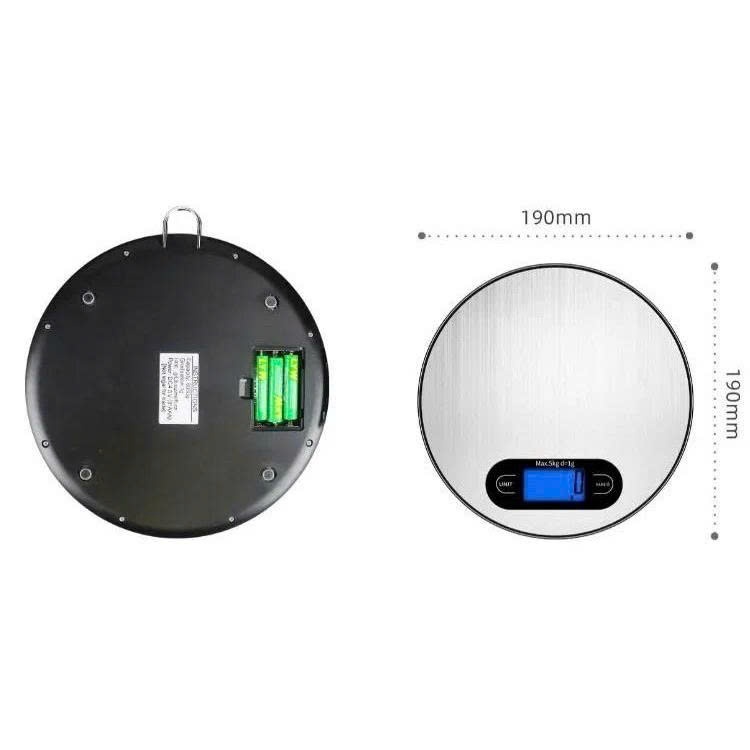 Cân nhà bếp điện tử 3kg - 5kg/1g cảm ứng LCD cao cấp có tính năng trừ bì, độ chính xác cao