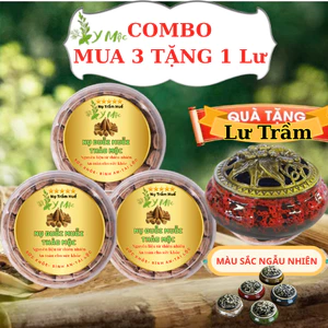 Combo 3 Hộp Nụ Đuỗi Muỗi Thảo Mộc Tặng 1 Lư xông. Nụ trầm Y Mộc Huế xông nhà đuổi muỗi thư giãn yoga