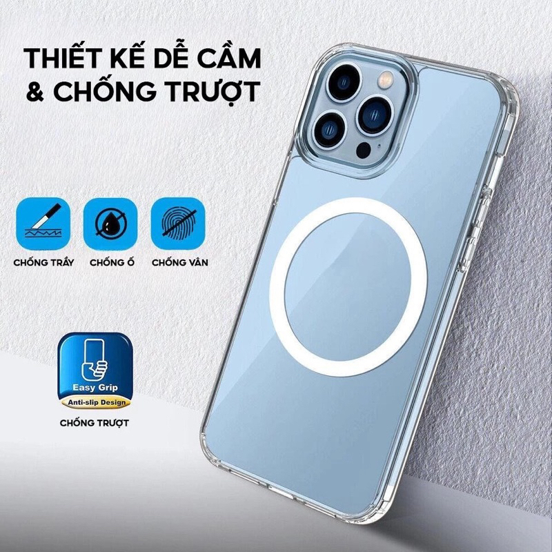 Ốp trong chống ố vàng hỗ trợ sạc không dây cho IPhone 17Promax 17Pro 17Air 17 11 12 13 14 15 16
