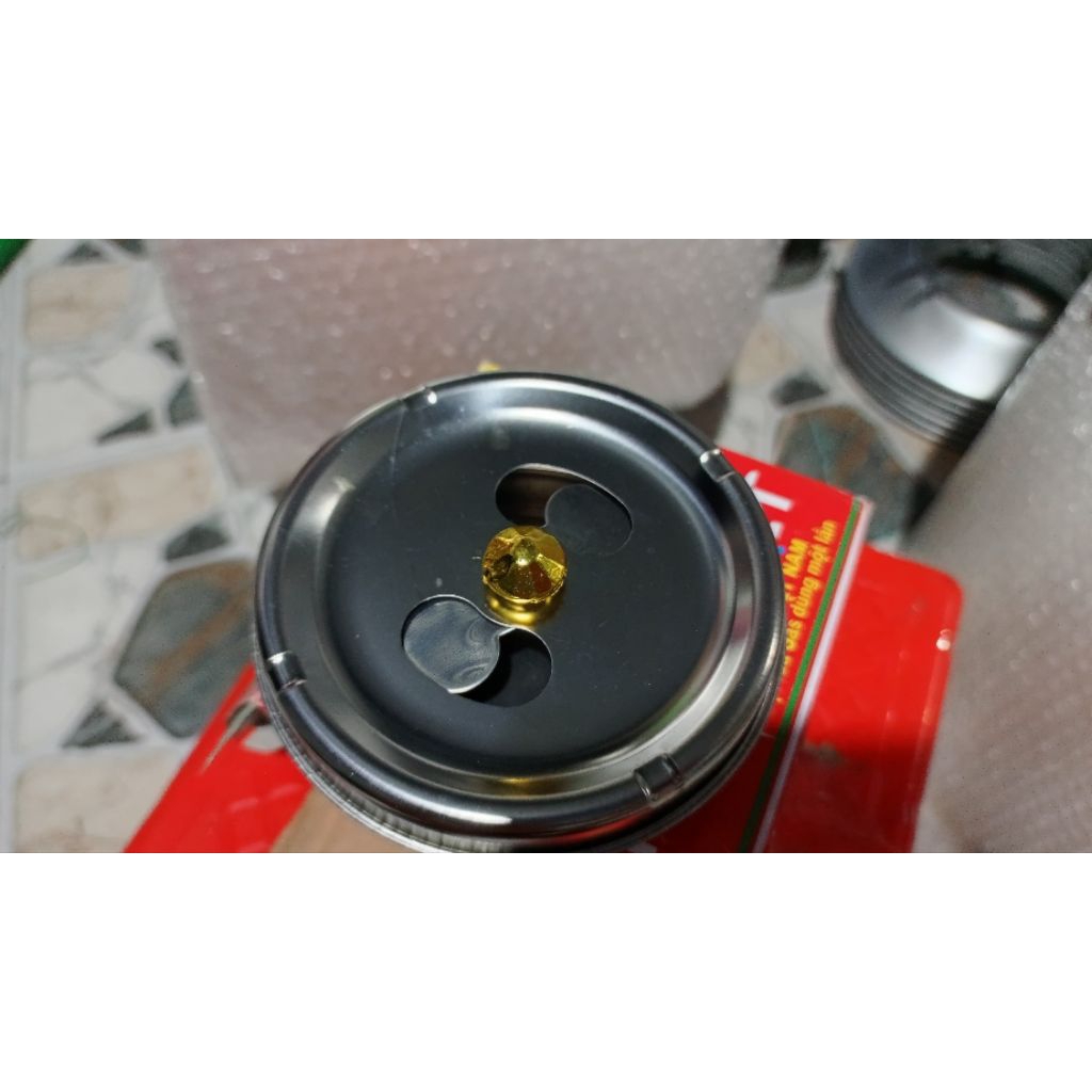 Gạt Tàn Inox Có Núm Xoay Đóng Mở Nắp